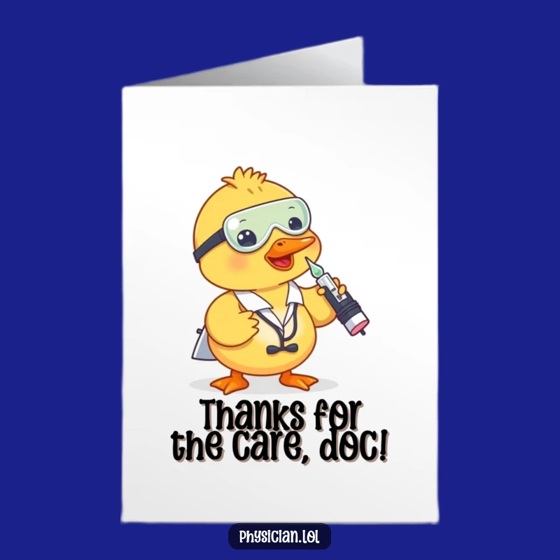 Free Printable Duck Doctor Thank You Card: Whimsical DIY Printable for Expressing Gratitude