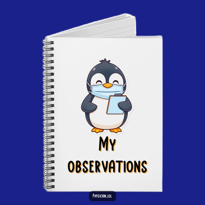 Funny Penguin Mask Notebook: Happy Admin Penguin Journal