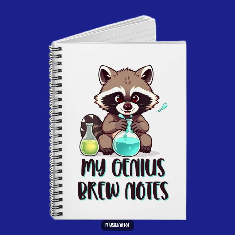 Funny Raccoon Chemist Notebook: Hilarious Journal for Brilliant Ideas and Schemes