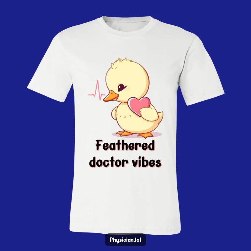 Funny Duckling Doctor T-Shirt - Cute Heartbeat Tee for Animal Lovers