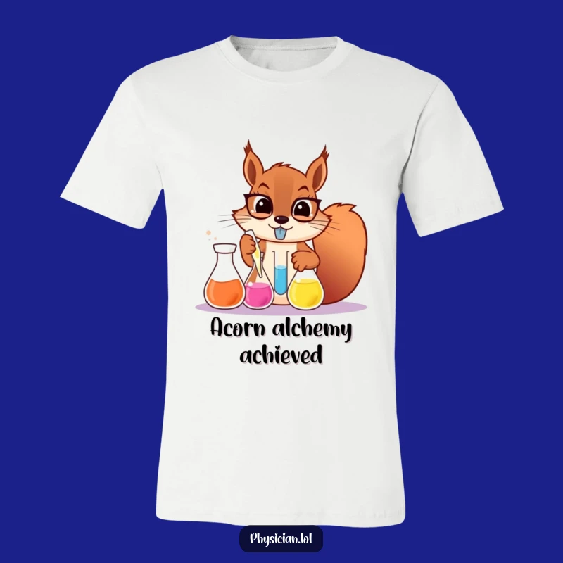 Funny Determined Squirrel Scientist T-Shirt: Hilarious Lab Coat Tee for Nerds