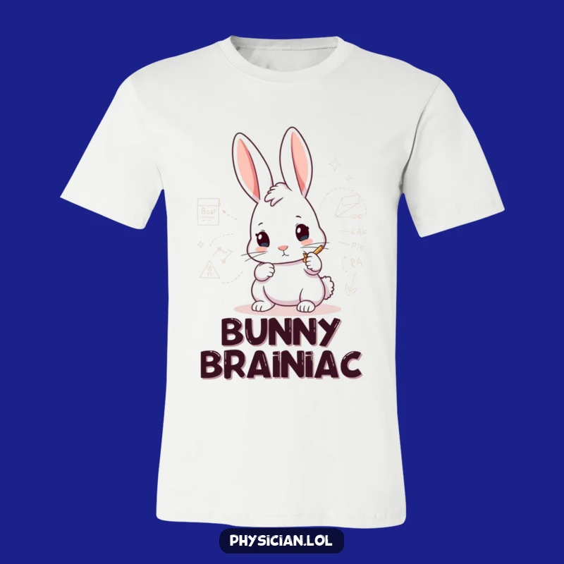 Funny Rabbit Architect T-Shirt: Focused drawing diagram, a unique and funny gift for detail-oriented people.