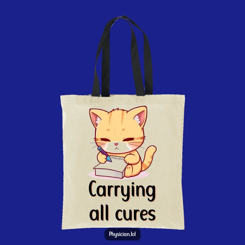Funny Determined Cat Prescription Tote Bag - Carry Your Demands!