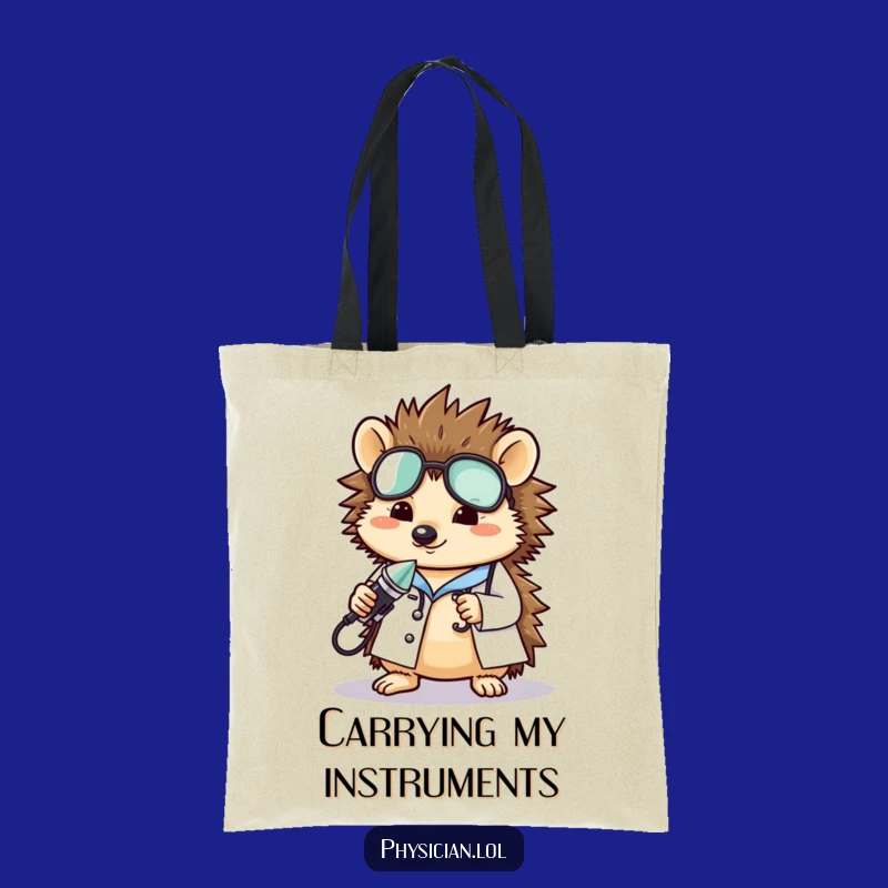 Funny Hedgehog Doctor Tote Bag: Charming & Practical Funny Gift for Carry-Alls