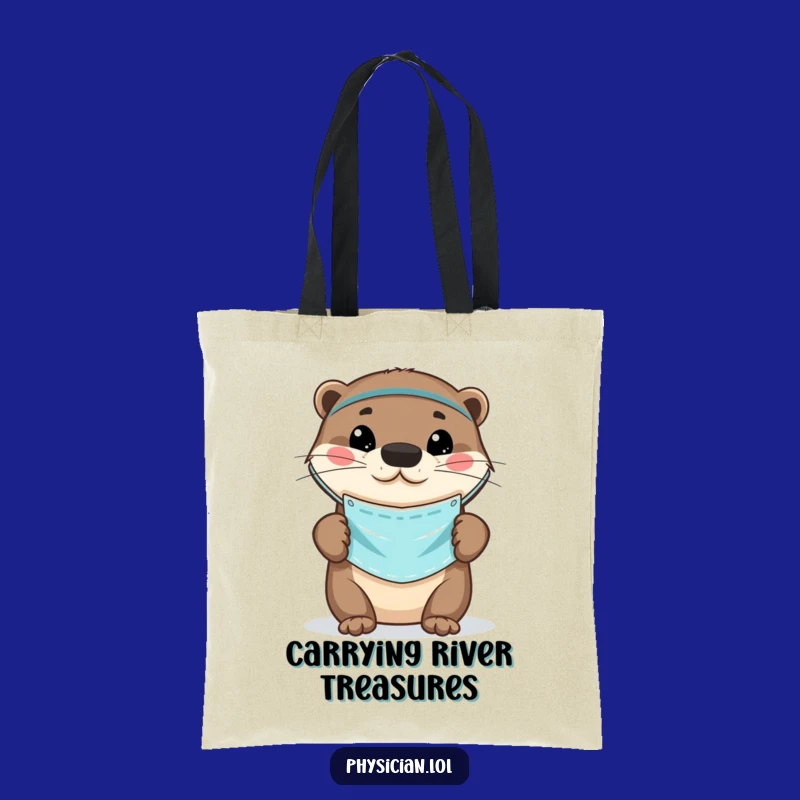 Funny Otter Doctor Tote Bag: Playful mask, durable and practical, a fun and funny gift for everyday.